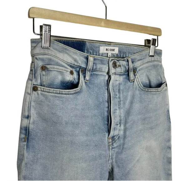 RE/DONE 90s High Rise Ankle Crop Straight Leg Jeans Size 28 Vintage-Inspired Fit - Picture 7 of 9